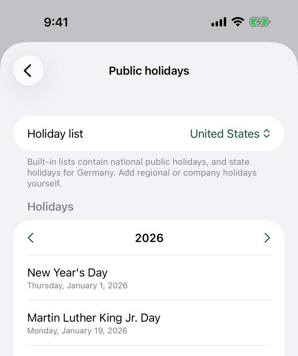 Public holidays list for the United States